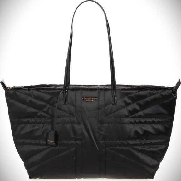 KURT GEIGER Recycled Union Jack Shopper Tote Bag in Black - Picture 2 of 8